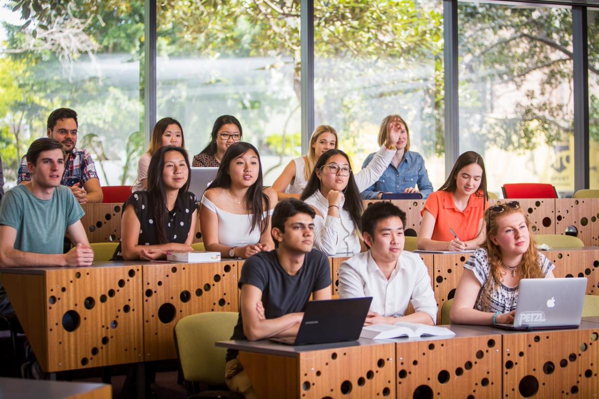 students in class