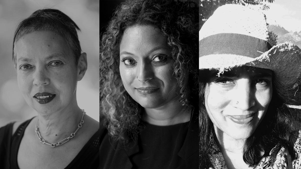 headshots Michelle de Kretser, Roanna Gonsalves, Suneeta Peres da Costa